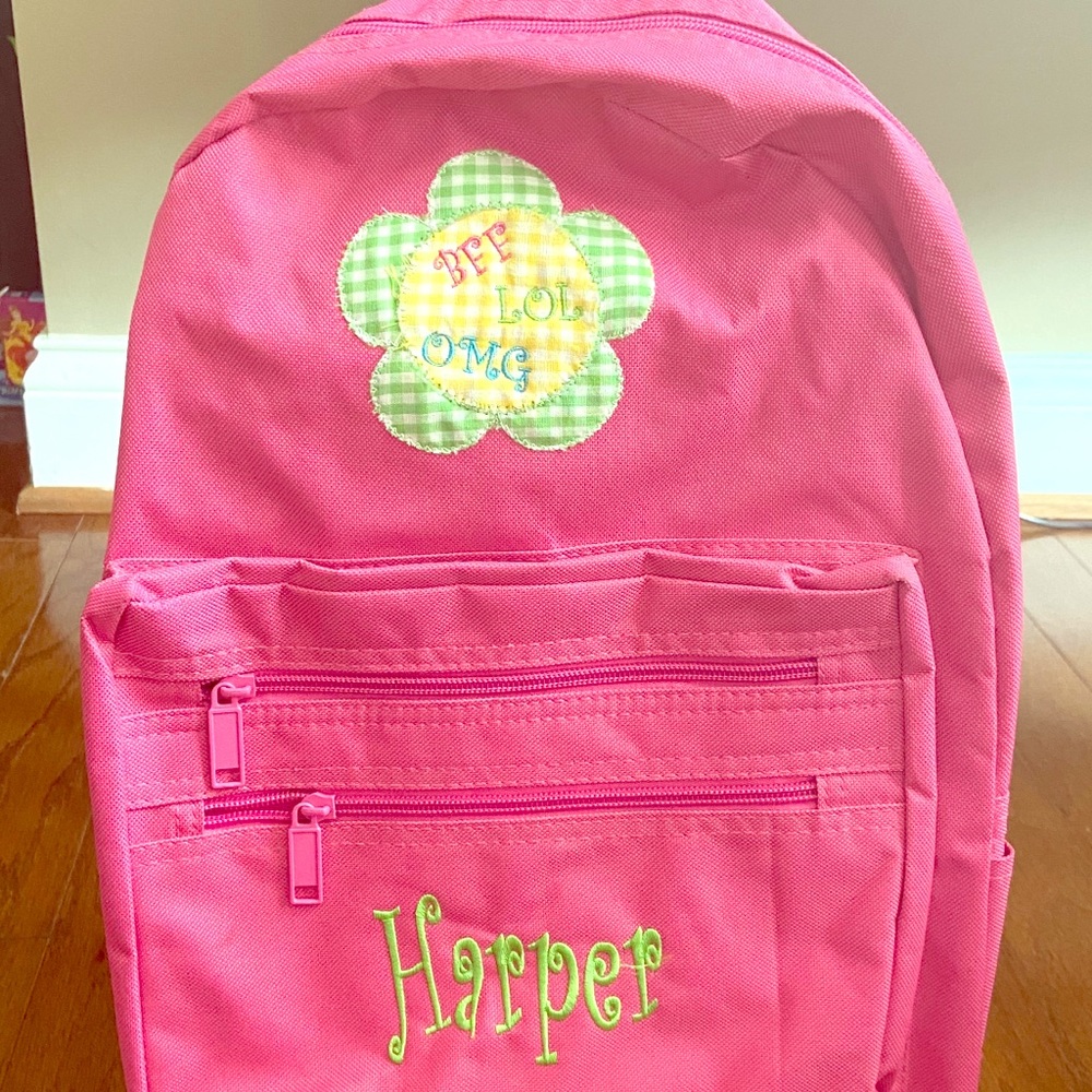 Monogrammed “Harper” backpack